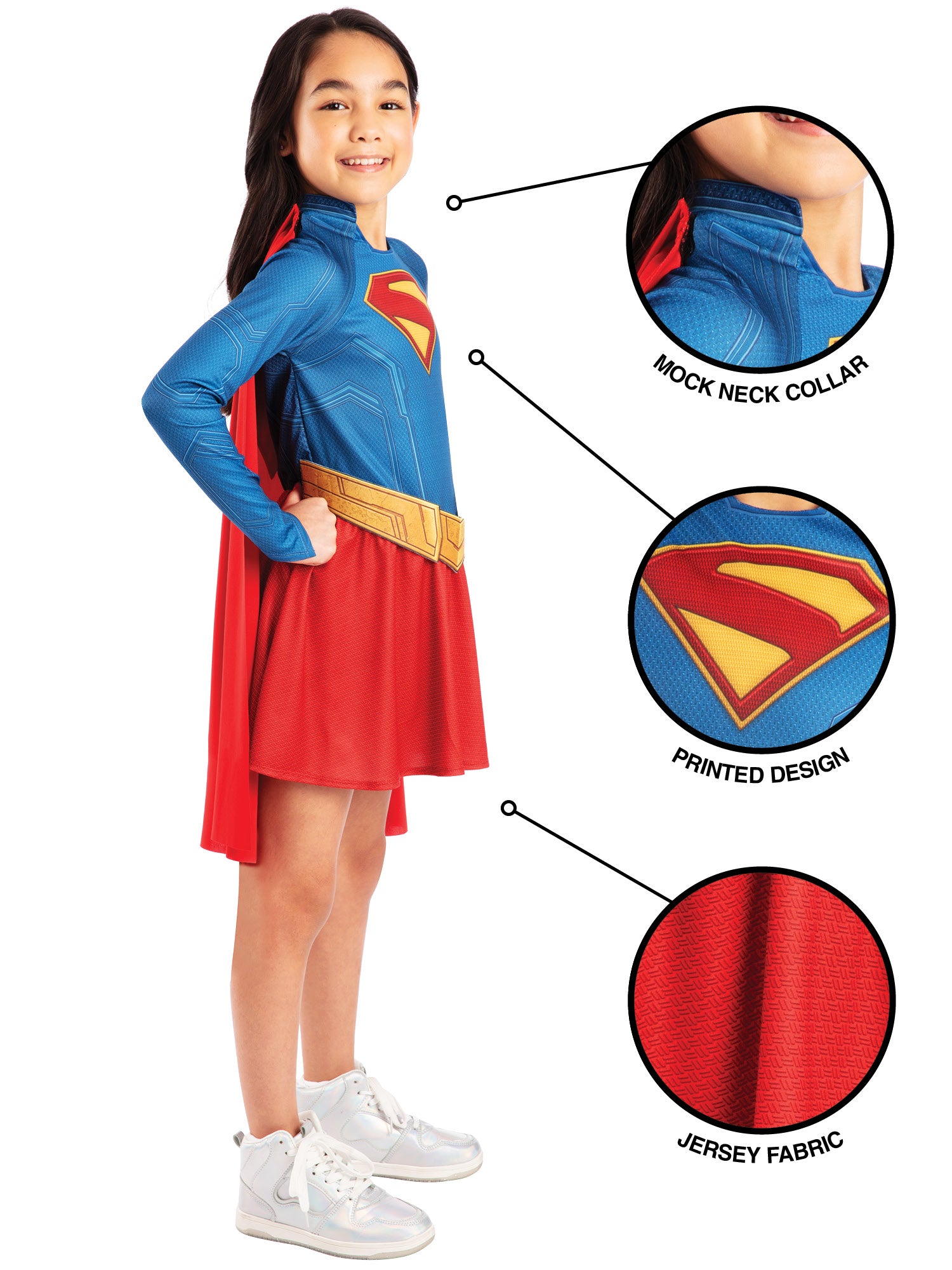 Rubies Supergirl Movie Kostüm für Kinder – Seitenansicht