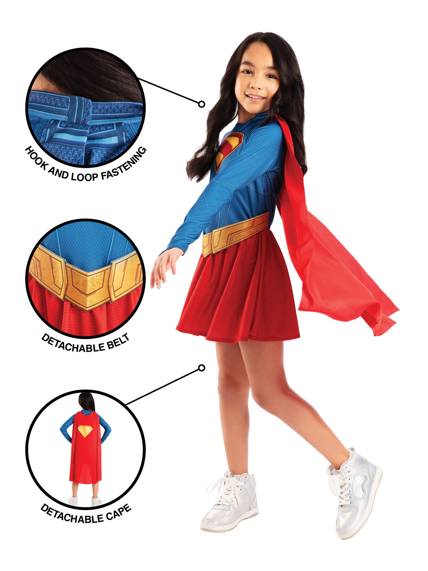 Rubies Supergirl Movie Kostüm für Kinder – Rückansicht