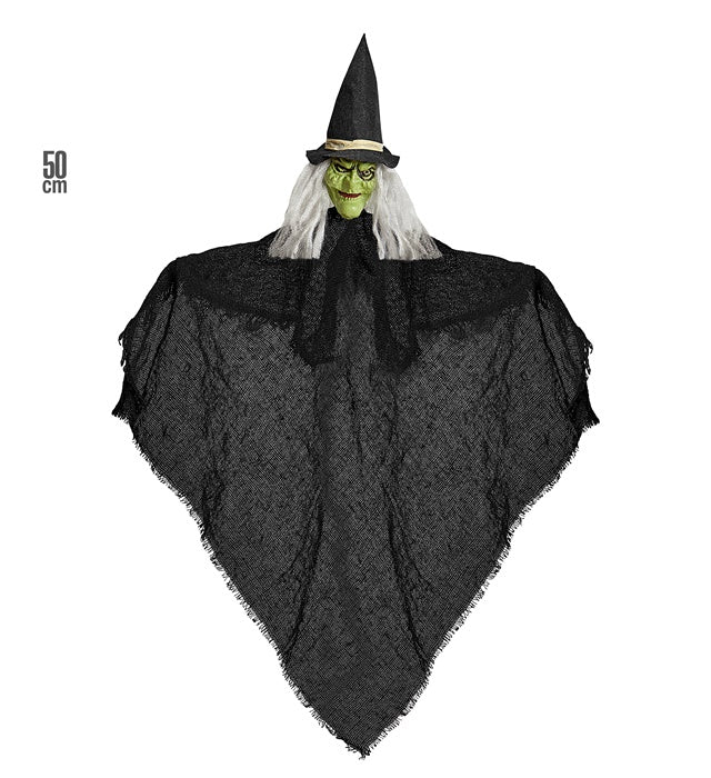 50 cm grosse Hexen-Dekofigur für Halloween und Fasnacht