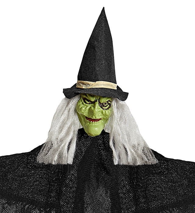 50 cm grosse Hexen-Dekofigur für Halloween und Fasnacht