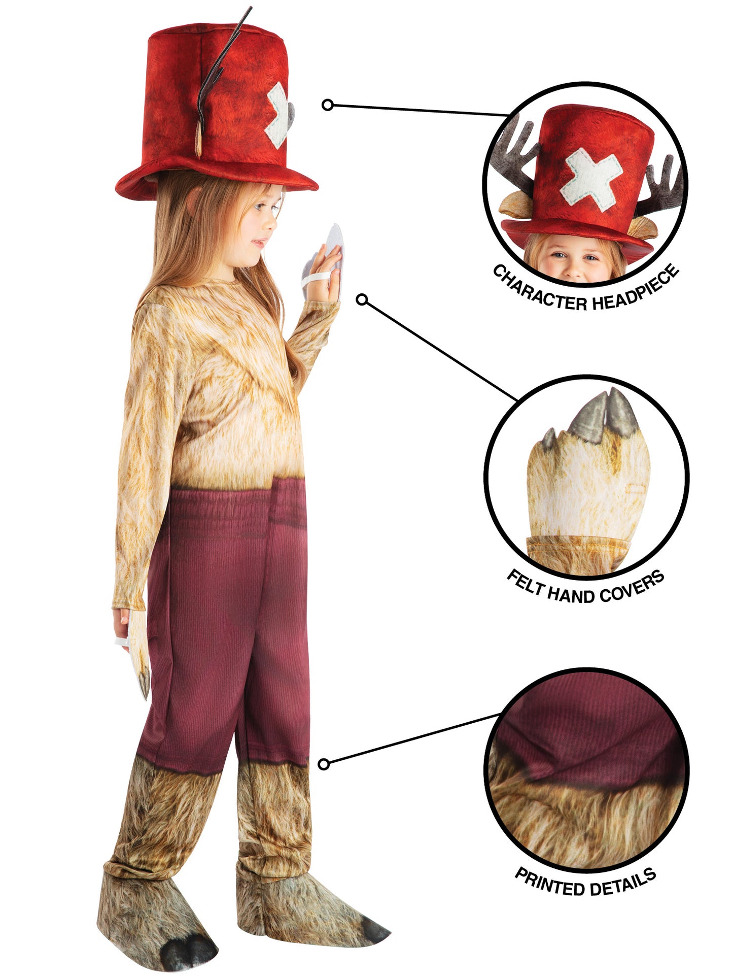 Rubies One Piece Tony Tony Chopper Kinderkostüm – Seitenansicht