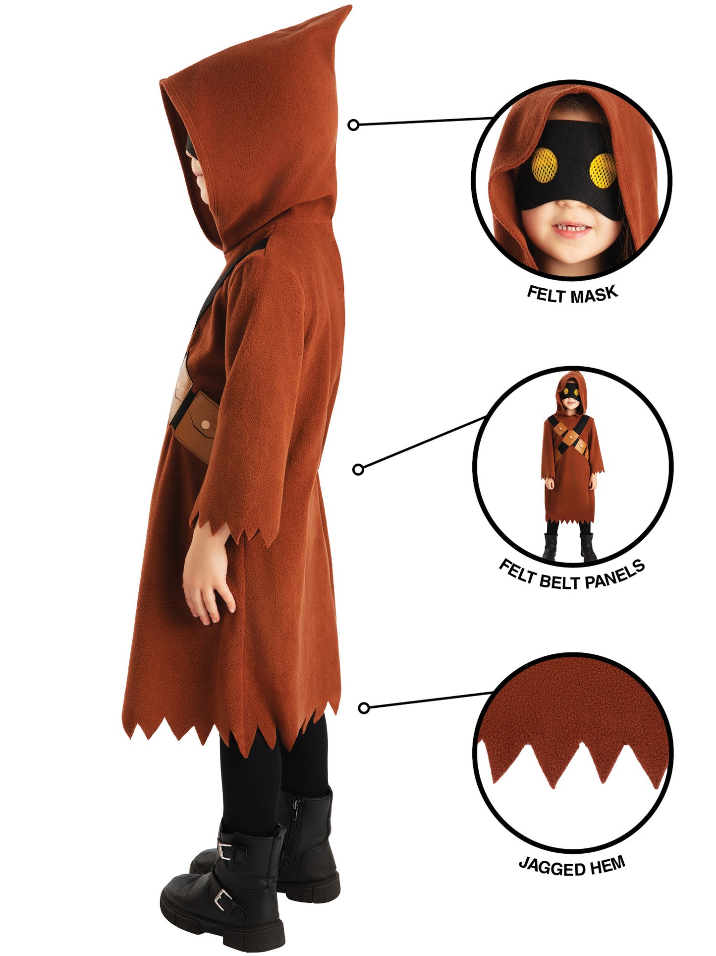 Rubies Jawa Kinderkostüm Star Wars Verkleidung – Seitenansicht