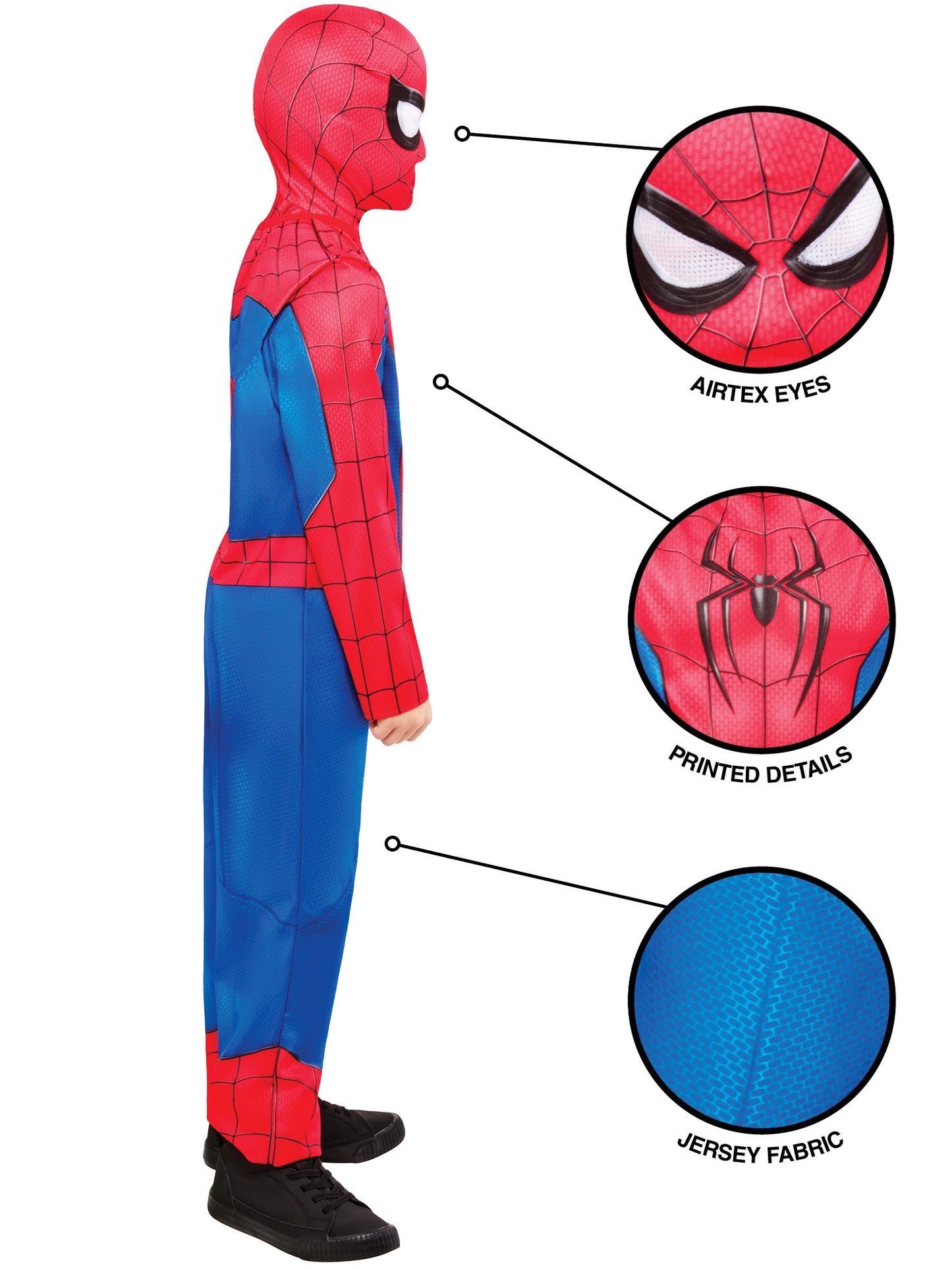 Rubies Spider-Man Kostüm für Kinder – Seitenansicht
