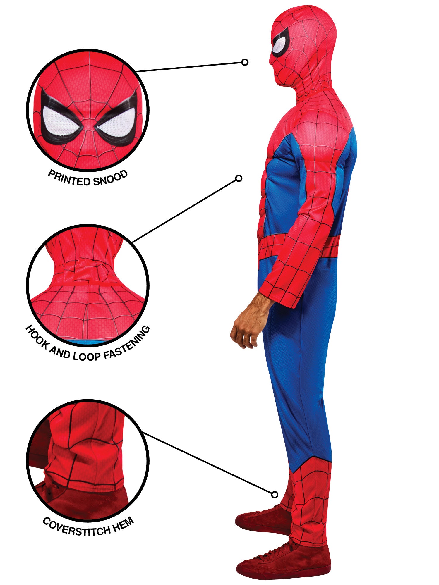 Spider-Man Deluxe Kostüm von Rubies – Rückansicht