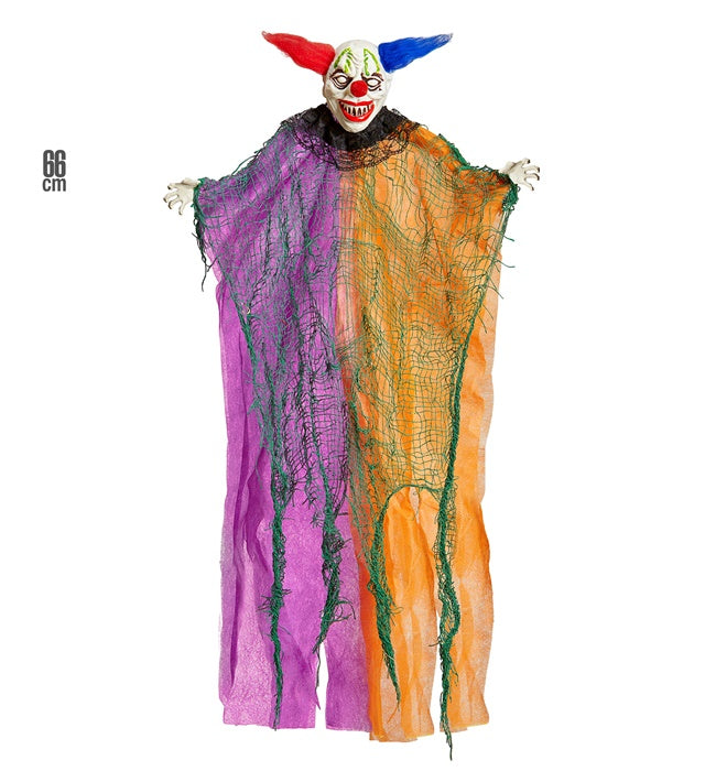 Horror Clown Dekofigur 66 cm mit gruseligem Gesichtsausdruck