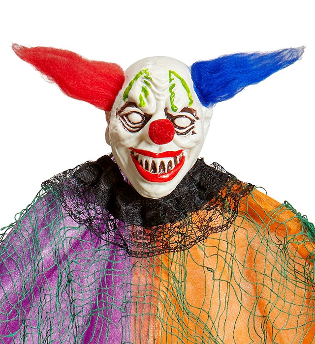 Horror Clown Dekofigur 66 cm mit gruseligem Gesichtsausdruck
