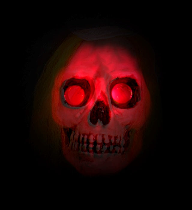 Skelettbraut Halloween-Dekoration mit leuchtendem Kopf und 105 cm Höhe