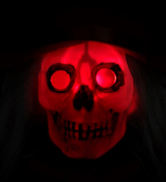 Skelett Bräutigam mit leuchtendem, blinkendem Kopf 105 cm Halloween Dekoration