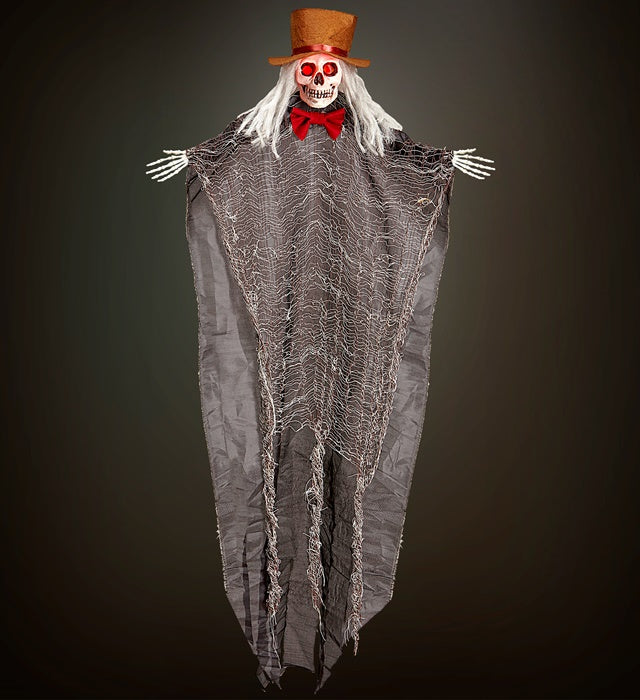 Skelett Bräutigam mit leuchtendem, blinkendem Kopf 105 cm Halloween Dekoration