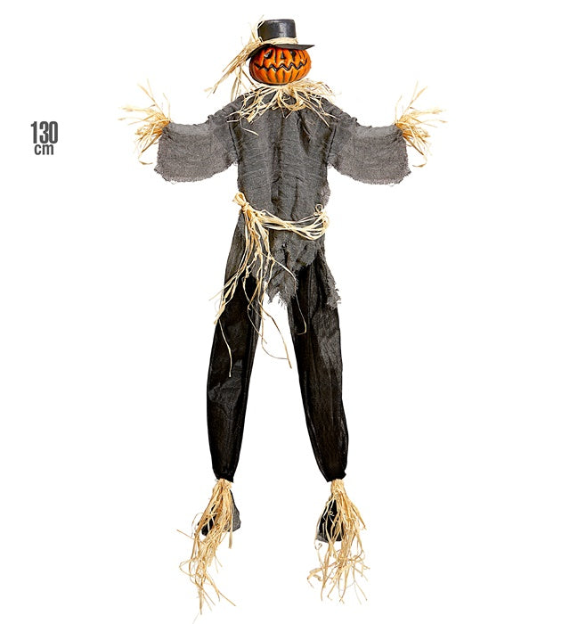 Vogelscheuche 130 cm als Halloween- und Herbstdekoration im Garten