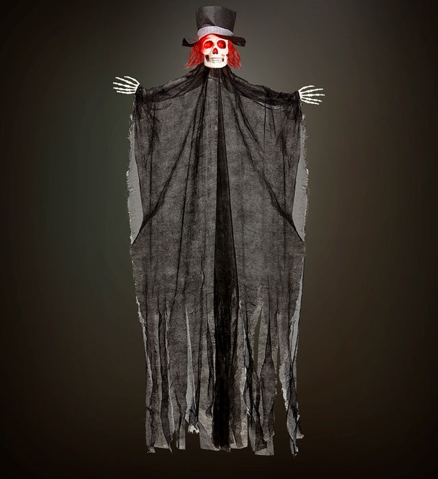 Skelettbräutigam mit leuchtendem Kopf, 170 cm Halloween-Dekoration