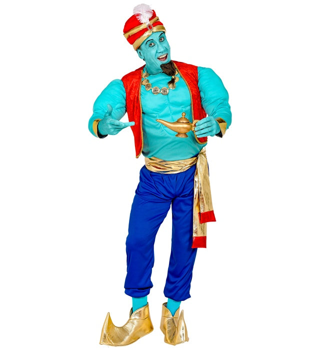 Magischer Genie Kostüm mit Weste, Hose, Turban und Zubehör