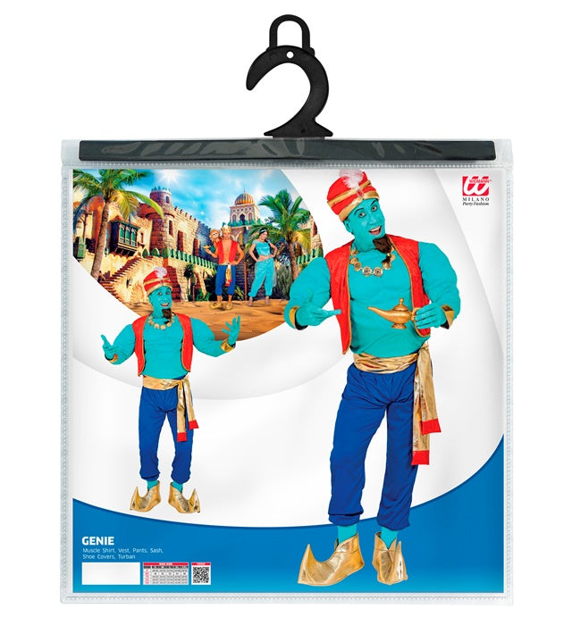 Magischer Genie Kostüm mit Weste, Hose, Turban und Zubehör