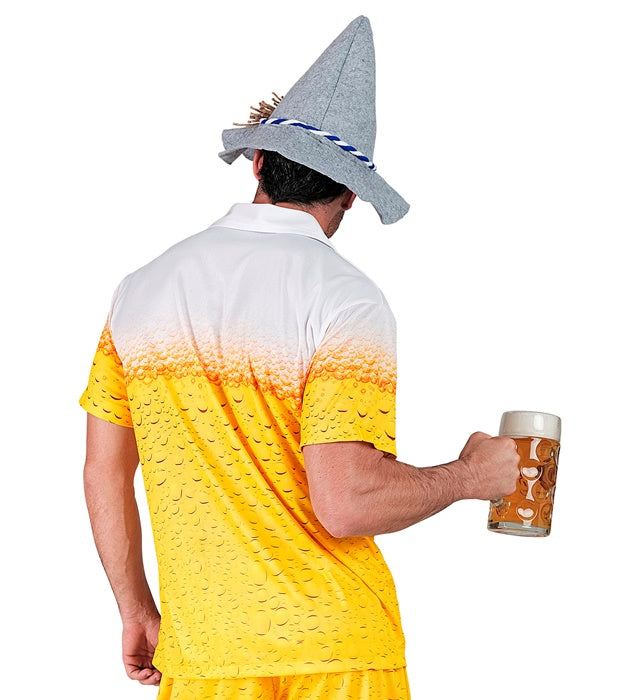 Bier Party Hemd mit auffälligem Bier-Motiv für Fasnacht und Karneval