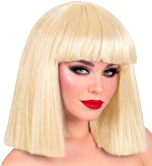 Blonde Showgirl-Perücke mit voluminösen Wellen in Box