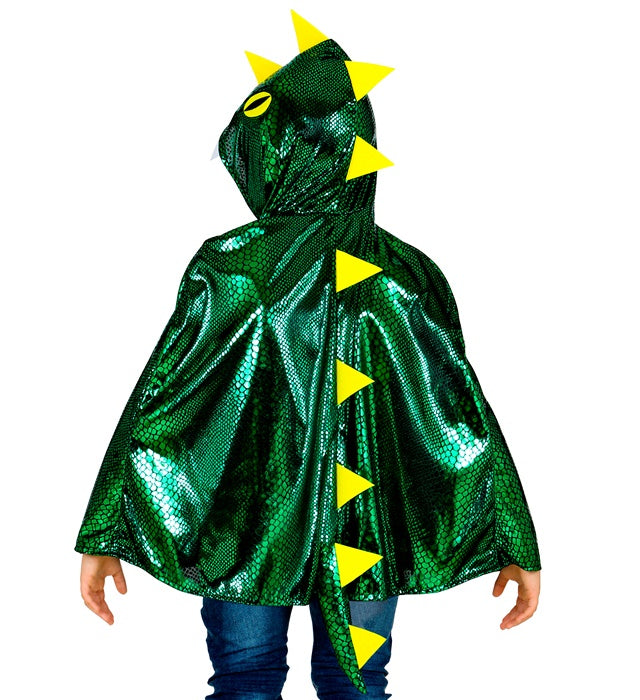 Drachen-Umhang mit Kapuze in kräftigen Farben für Fasnacht und Mottoparty