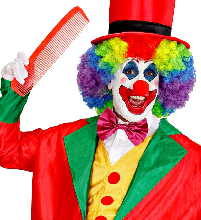 Roter 36 cm Riesenkamm als Fasnacht-Accessoire für Clownskostüme