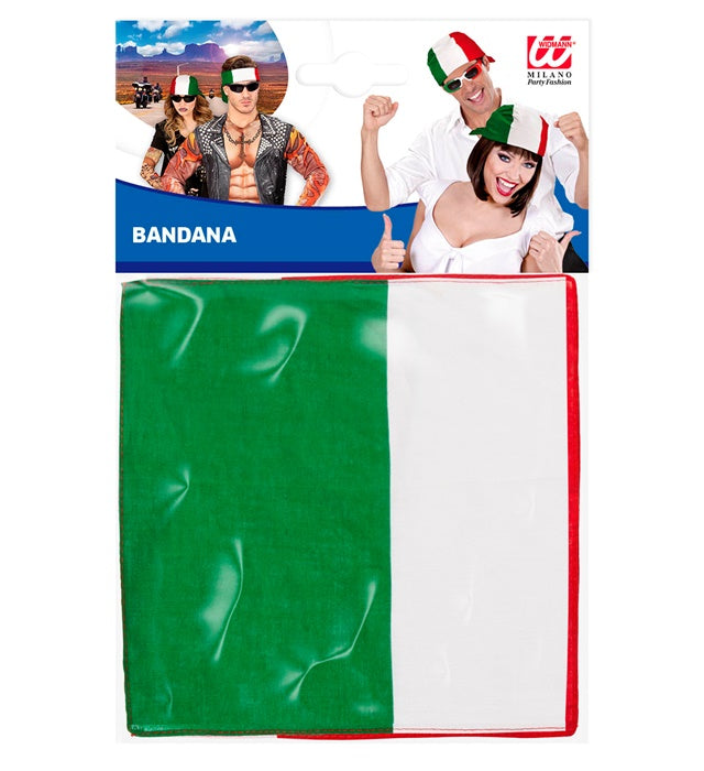 Italien Bandana 55x55 cm mit rot-weiss-grünen Farben aus Baumwolle