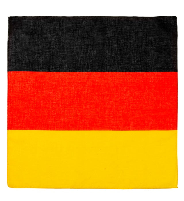 Deutschland Bandana 55x55 cm aus Baumwolle mit Deutschlandfarben