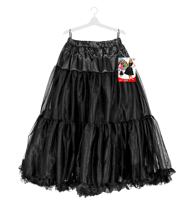 Schwarzer Tüllrock Unterrock 65 cm Länge für Fasnacht und Karneval