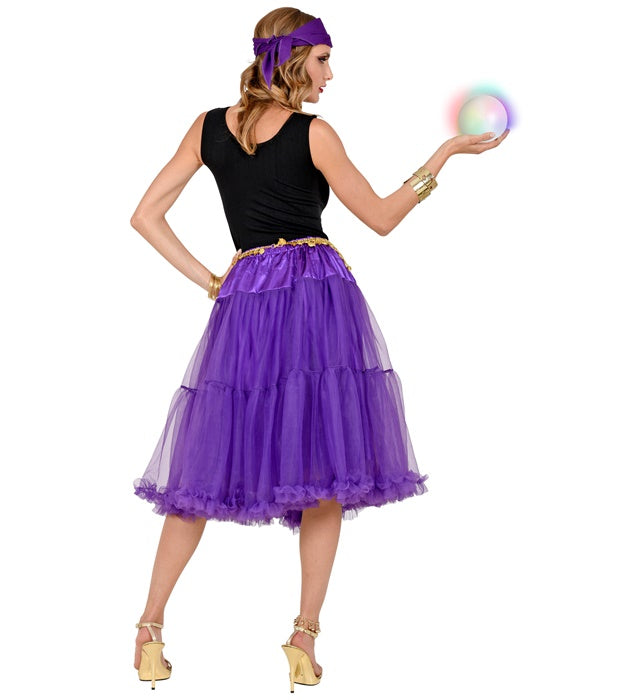 Violetter Tüllrock 65 cm aus leichtem Tüllstoff für Fasnacht und Karneval