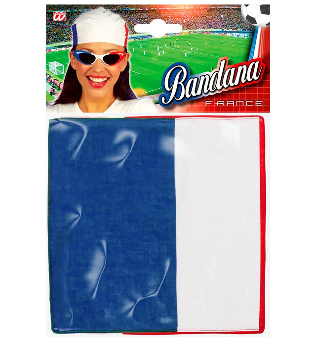Bandana mit französischer Nationalflagge 55x55 cm aus Baumwolle