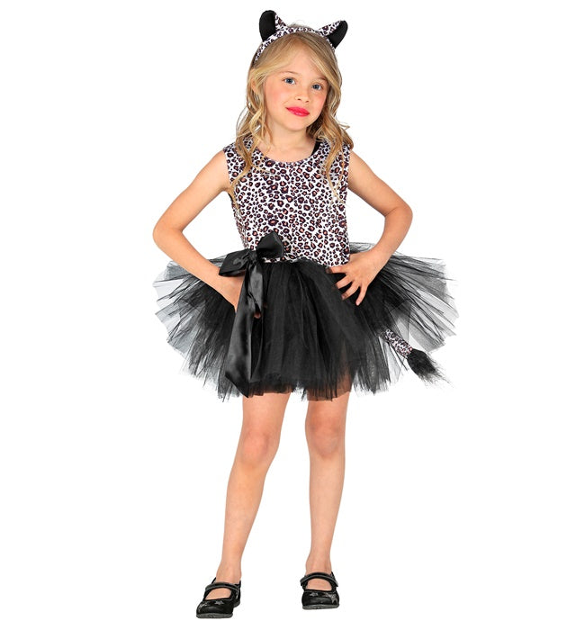 Leopard Kostüm mit Tutu und Haarreif für Fasnacht