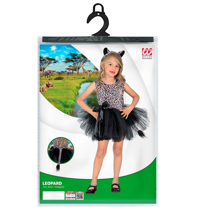 Leopard Kostüm mit Tutu und Haarreif für Fasnacht