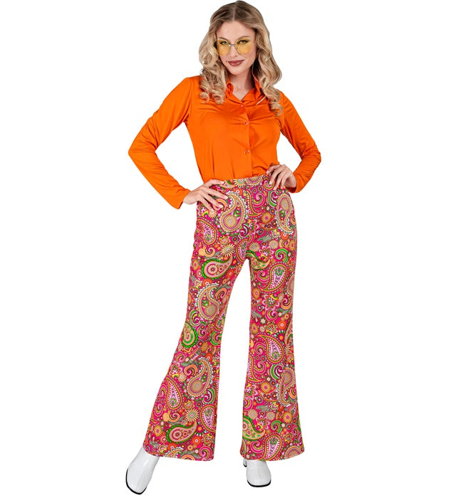 THE 60s FASHION Paisley Hose mit buntem 60er Jahre Muster für Fasnacht