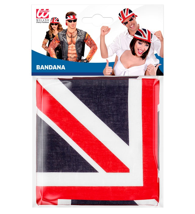 Bandana mit Grossbritannien-Flagge 55x55 cm aus Baumwolle