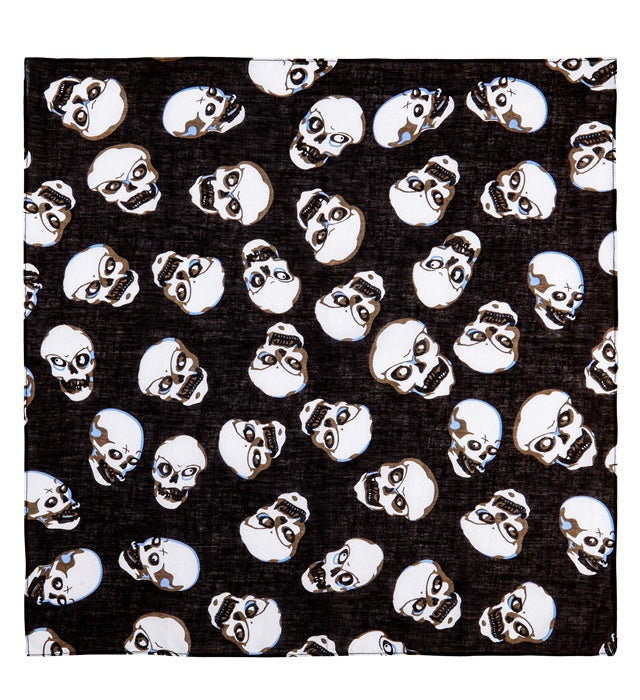 Skulls Bandana 55x55 cm mit Totenkopf-Motiv aus 100% Baumwolle