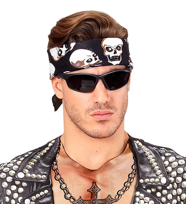 Skulls Bandana 55x55 cm mit Totenkopf-Motiv aus 100% Baumwolle