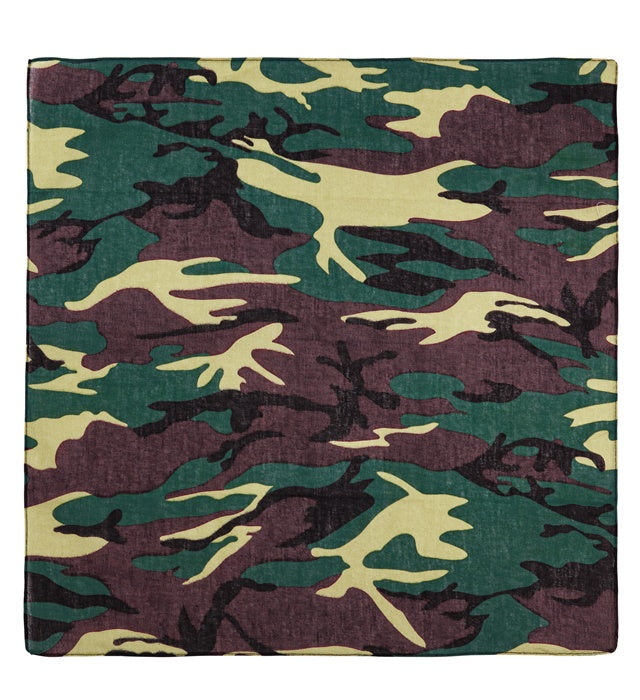 Camouflage Bandana 55x55 cm aus Baumwolle in Tarnfarben