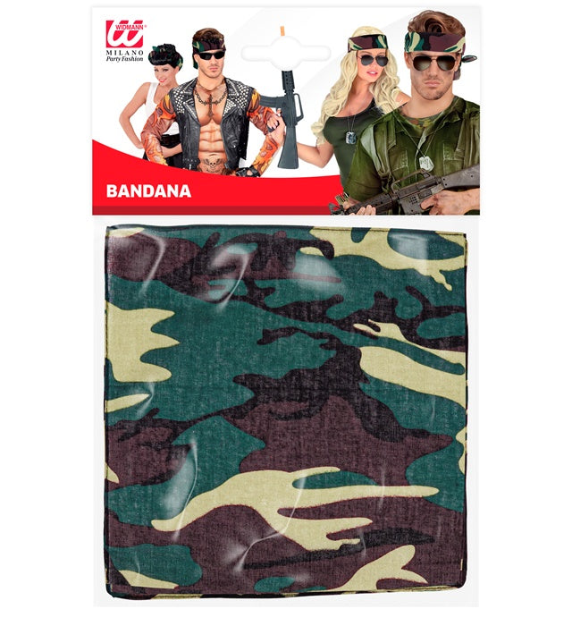 Camouflage Bandana 55x55 cm aus Baumwolle in Tarnfarben