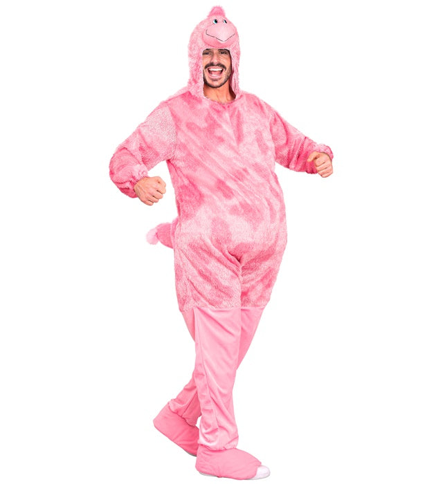 Flamingo-Overall mit Kapuze, buntes Kostüm für Fasnacht und Karneval