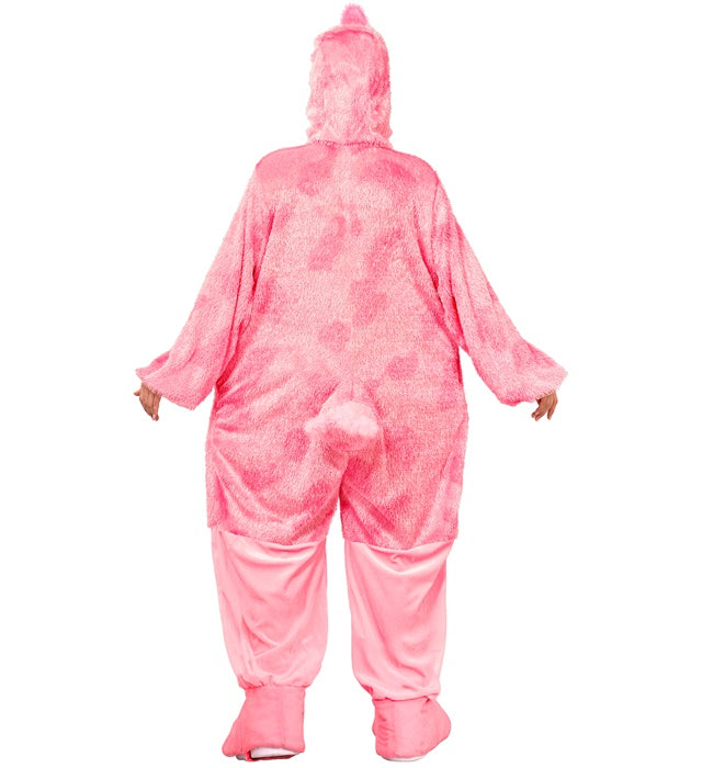 Flamingo-Overall mit Kapuze, buntes Kostüm für Fasnacht und Karneval