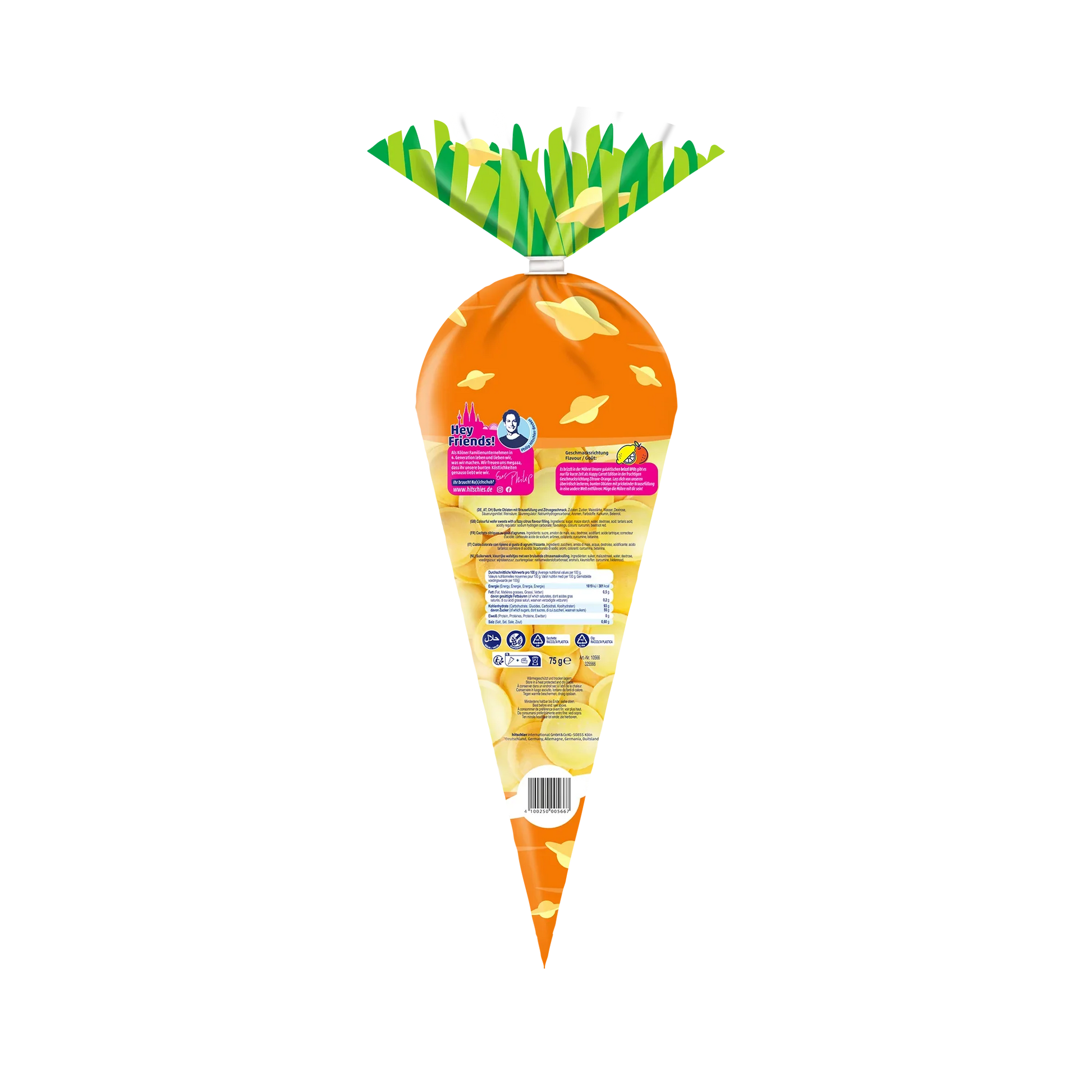 Hitschies brizzl UFOs Happy Carrot Brausepulver 75g – Detailansicht