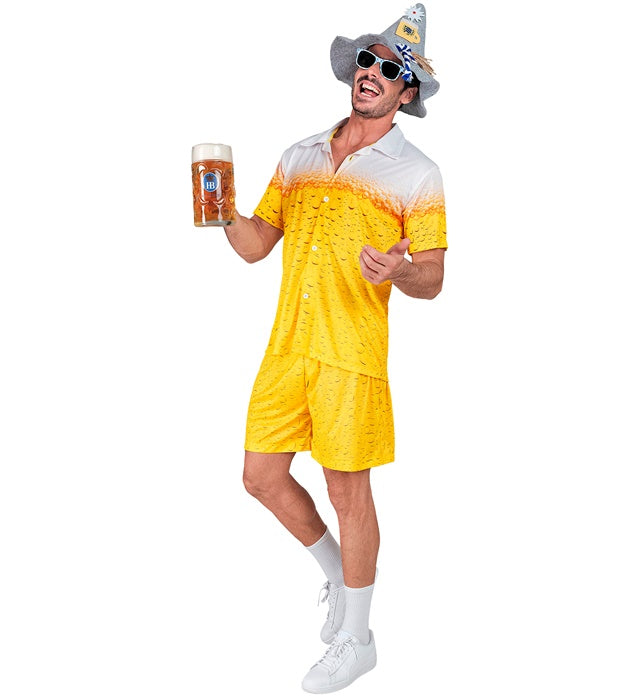 Beer Party Fashion Kostüm bestehend aus Hemd und Shorts für Fasnacht