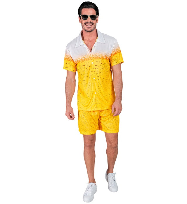 Beer Party Fashion Kostüm bestehend aus Hemd und Shorts für Fasnacht