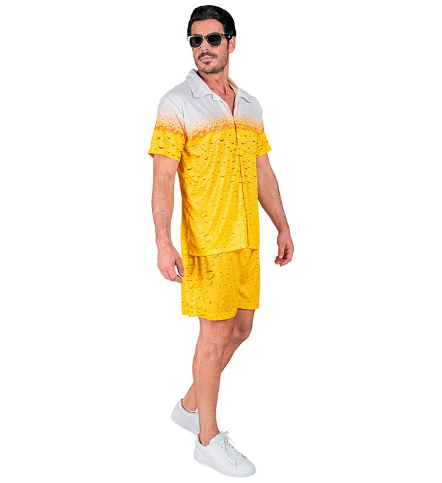 Beer Party Fashion Kostüm bestehend aus Hemd und Shorts für Fasnacht