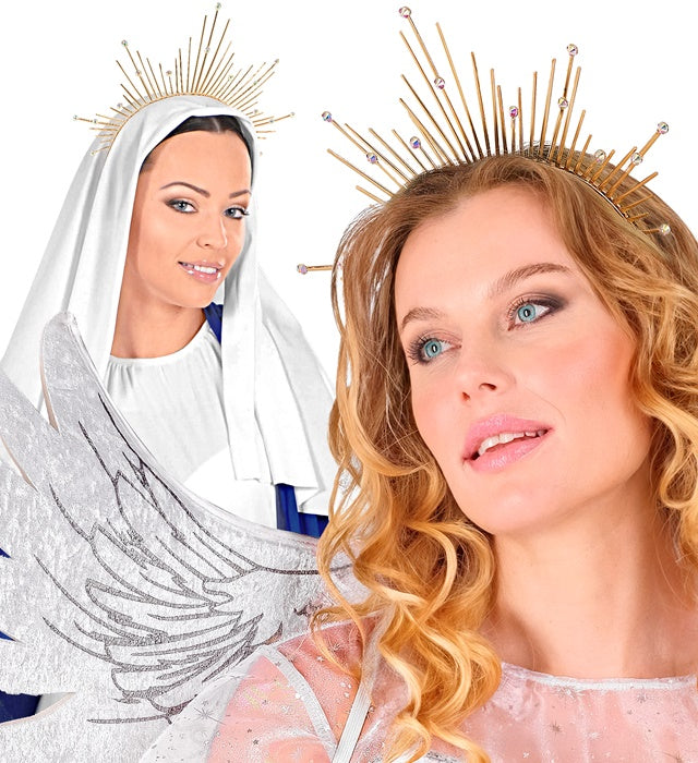 Goldener Heiligenschein Haarreif als Fasnachts-Accessoire