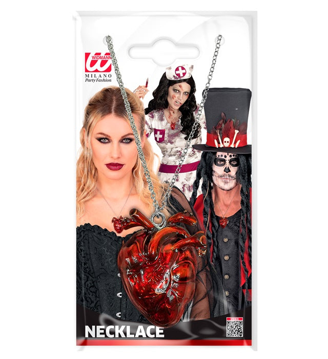 Herz-Kette als Schmuck für Fasnacht und Halloween