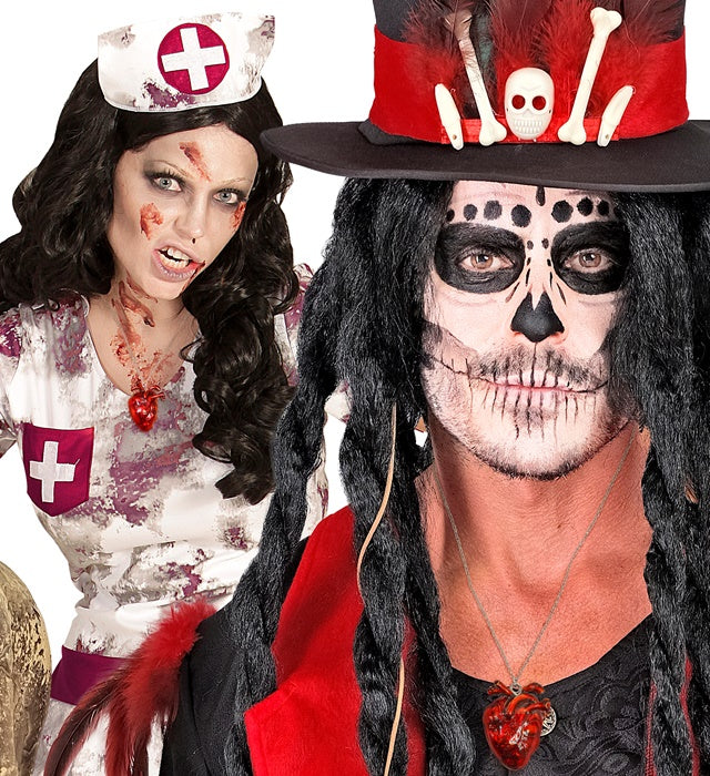 Herz-Kette als Schmuck für Fasnacht und Halloween