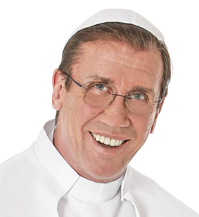 Papstmütze als Fasnachts- und Karnevalsaccessoire in Weiss und Gold