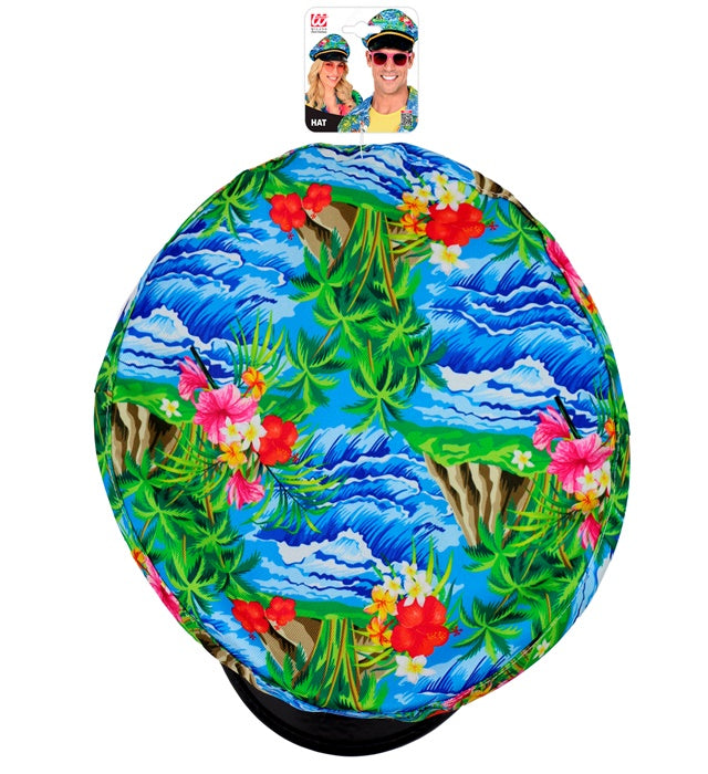 Hawaii Kapitänsmütze mit nautischem Design für Fasnacht und Karneval