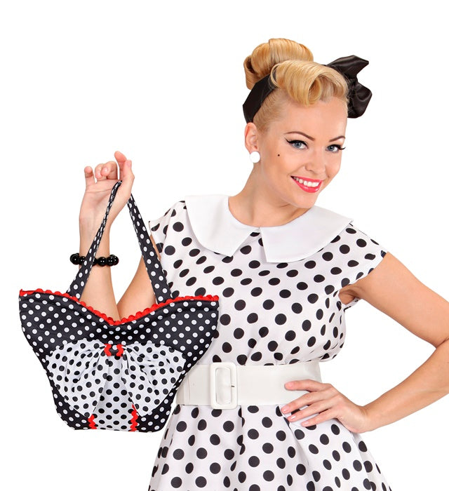 50er Jahre Mode Tasche im Retro-Design als Accessoire für Fasnacht und Mottopartys