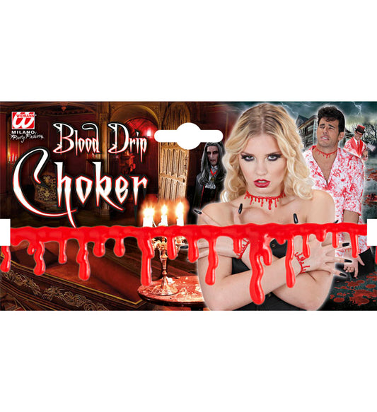 Blutstropfen-Halskette als gruseliges Halloween-Kostümzubehör