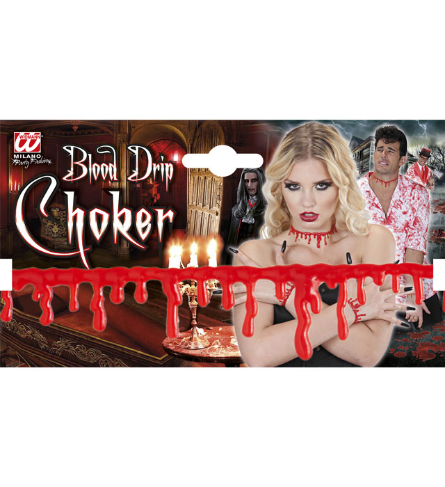 HALSKETTE MIT BLUTSTROPFEN Rot