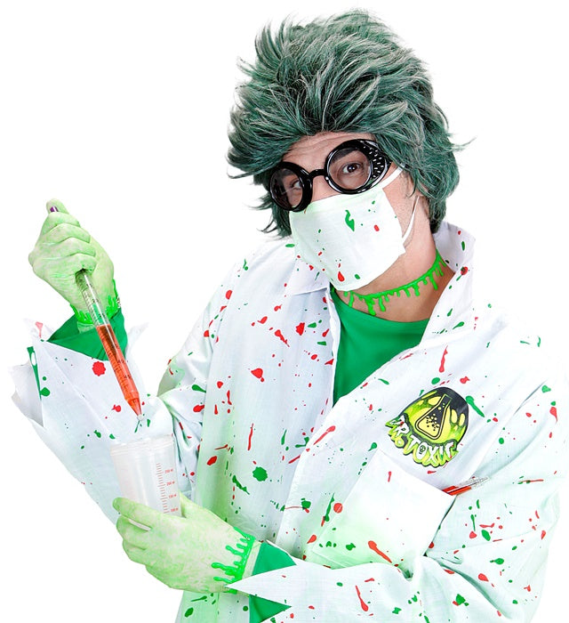 Set aus zwei schwarzen Armbändern mit grünen tropfenförmigen Slime-Elementen