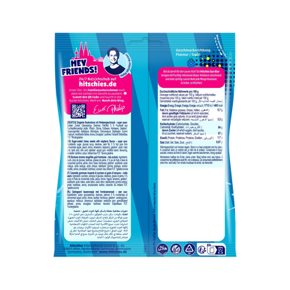 Hitschies Sour Blue Kaubonbon 140 g – Saure Himbeer-Kaubonbons